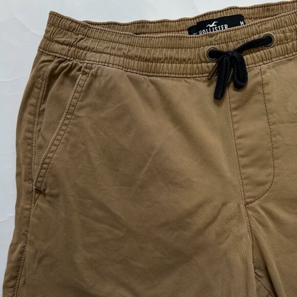 Hollister Advanced Stretch Jogger Shorts 9" Mens sz M Khaki Tan Athletic Casual - Picture 3 of 12